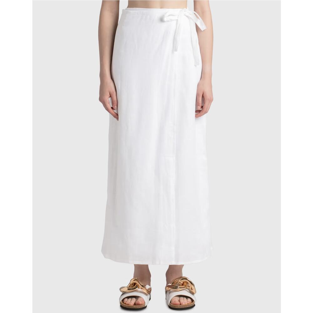 Faithfull The Brand Elodia Wrap Skirt 100% Linen 4 High Waist Side Tie-fastening - Picture 4 of 16